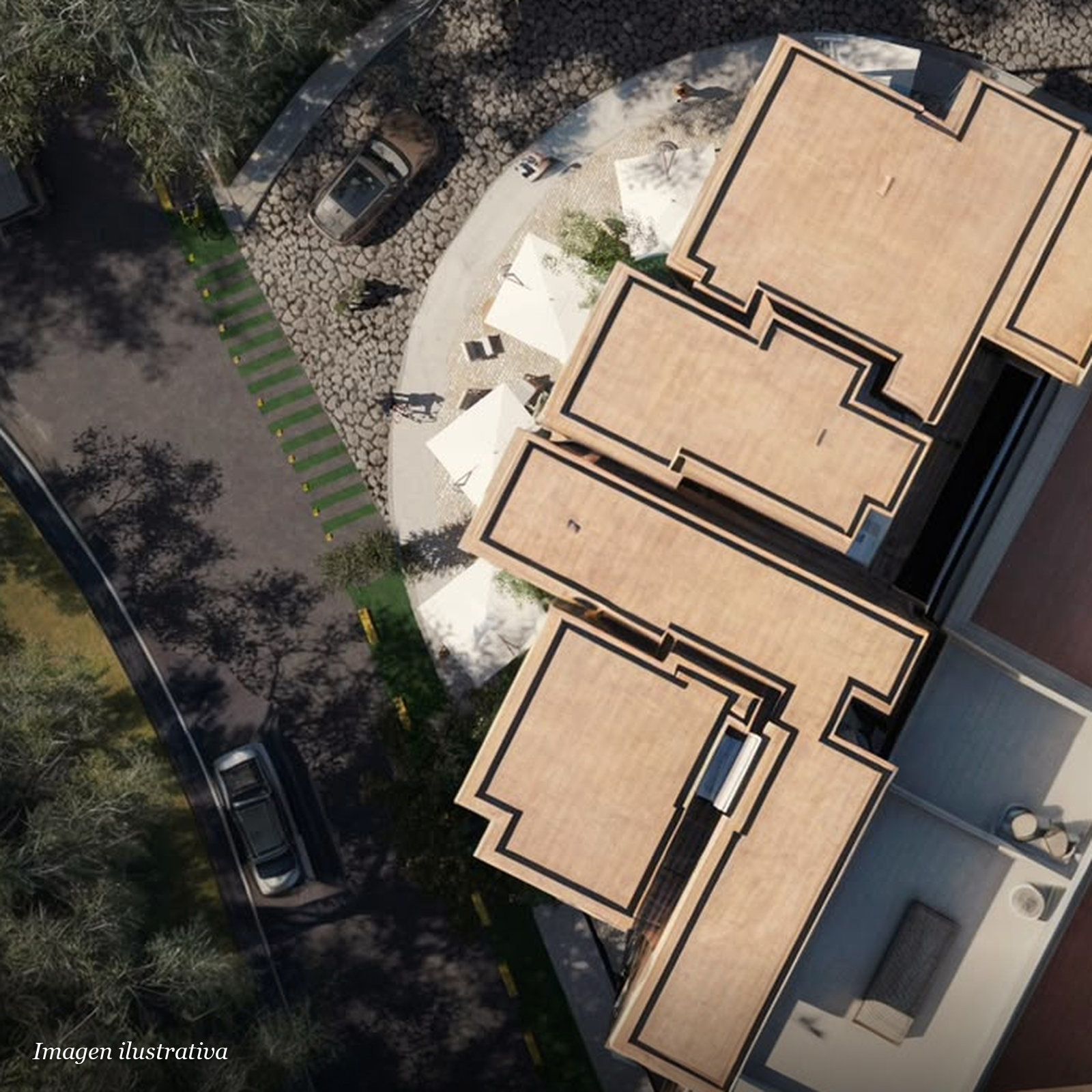 Render cenital del proyecto