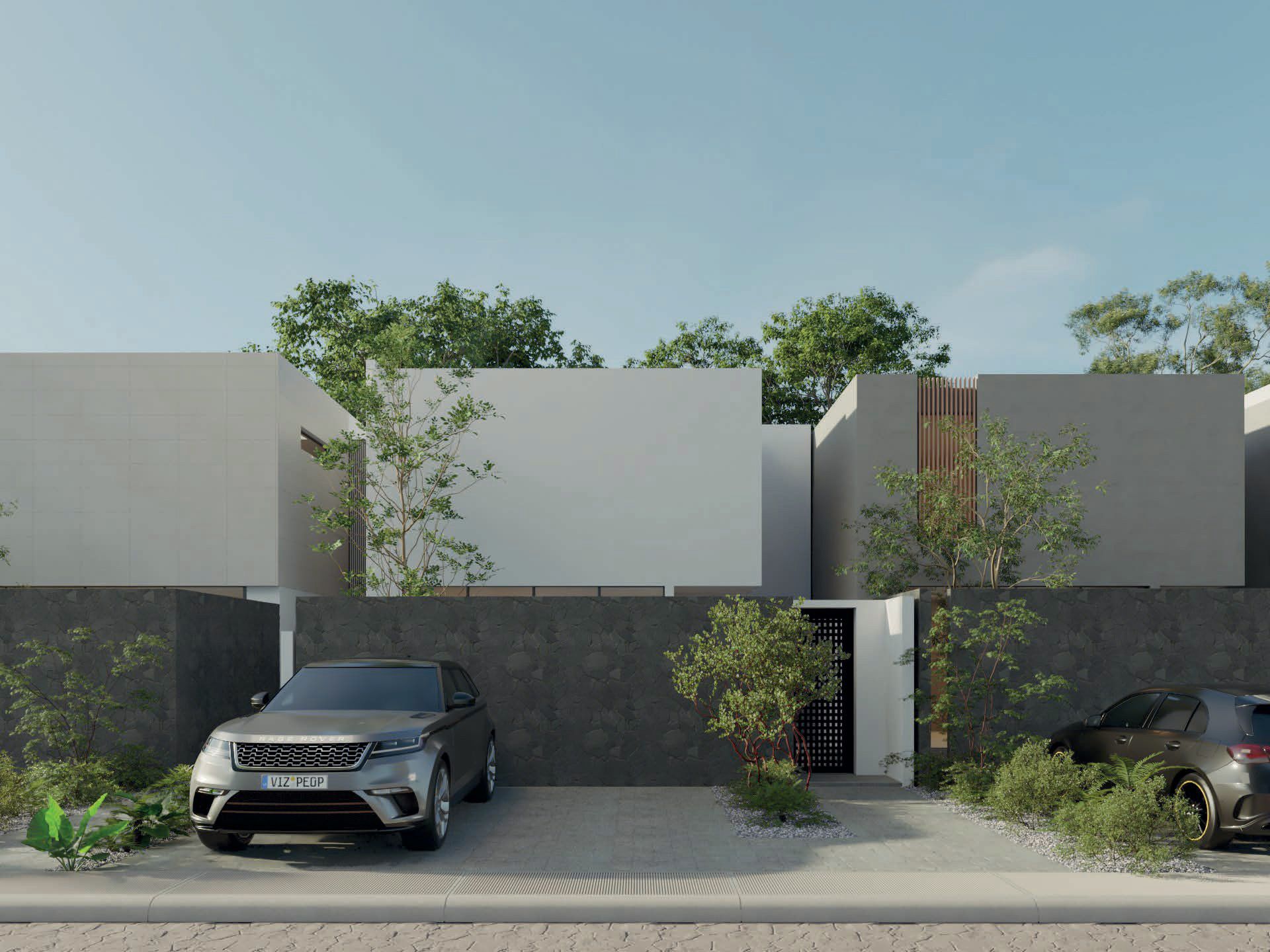 Render de la fachada del prototipo A