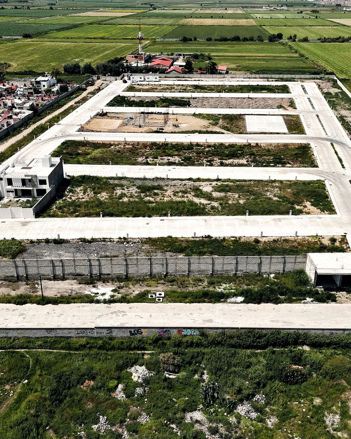 El Dorado desde el dron en julio de 2026, con las calles terminadas